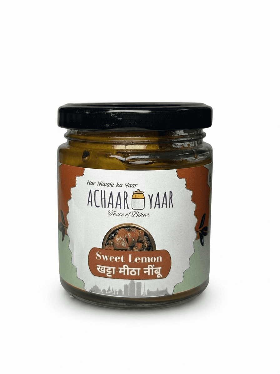 Khatta Meetha Nimbu β Sweet Lemon Pickle | Traditional Nimbu Achar