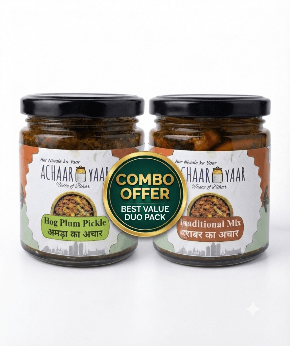 Hog Plum & Traditional Mix Pickles β Aamra Ka Achaar & Barabar Ka Achaar | 2 Jar Achar Combo