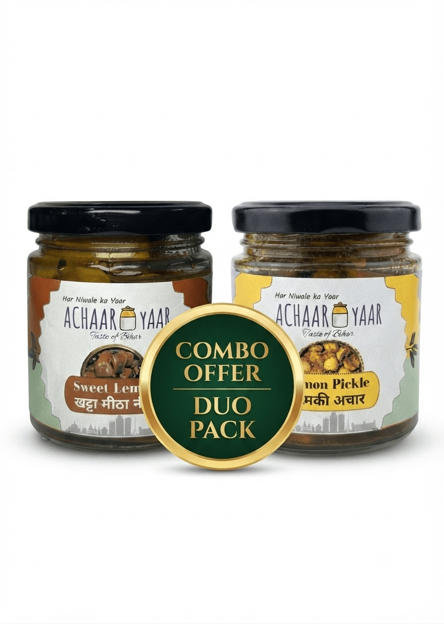 Lemon & Sweet Lemon Pickles β Nimki Achaar & Khatta Meetha Nimbu | 2 Jar Combo