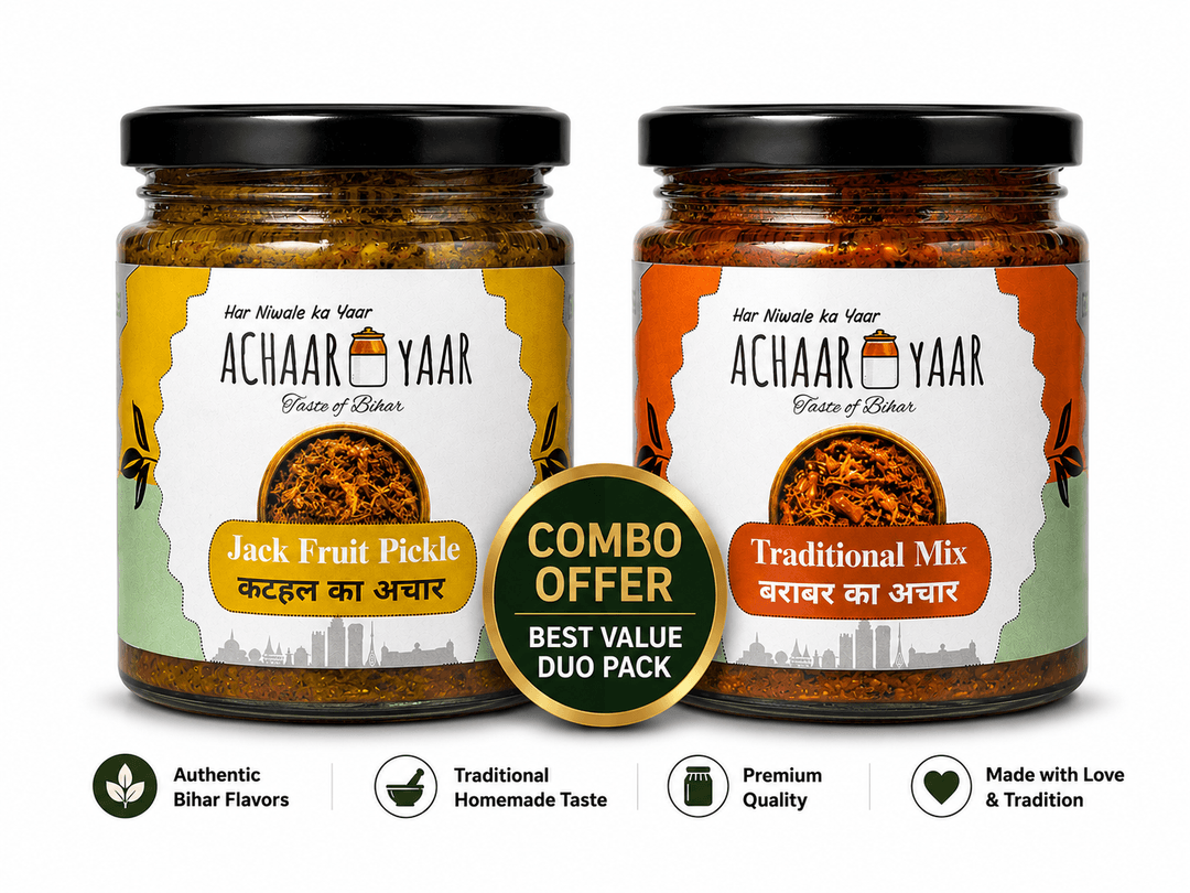 Jackfruit & Traditional Mix Pickles β Kathal Ka Achaar & Barabar Ka Achaar | 2 Jar Combo