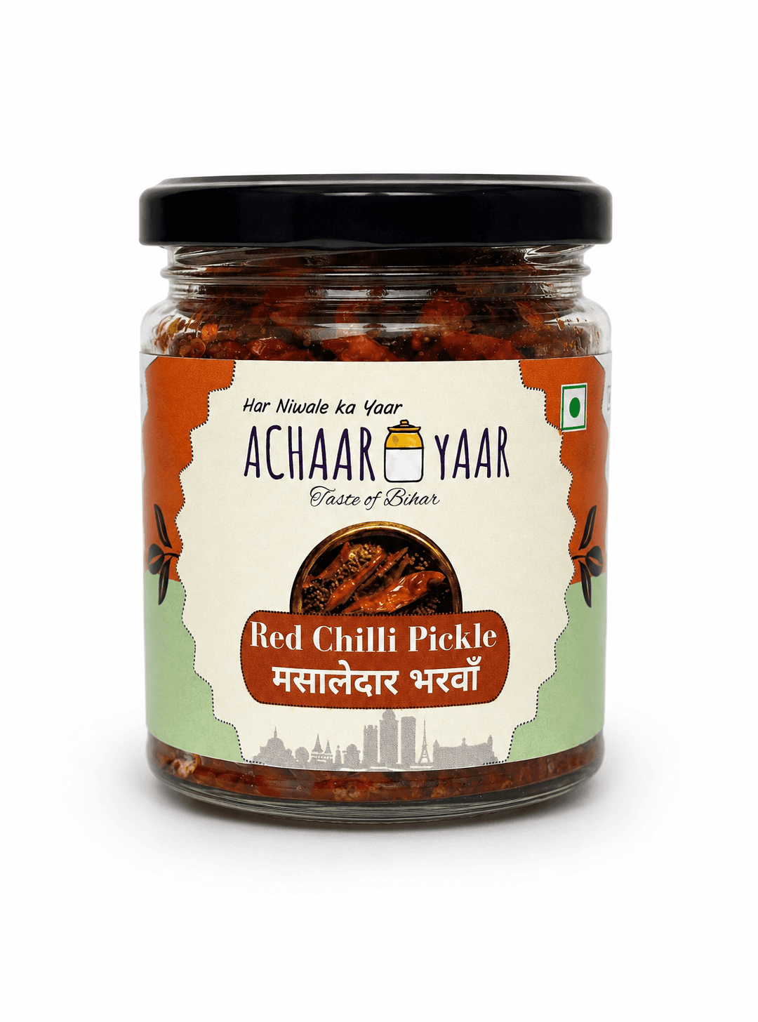 Bharwa Mircha Achaar – Red Chilli Pickle | Stuffed Mirchi Achar
